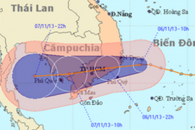 Bão số 13 uy hiếp miền Nam